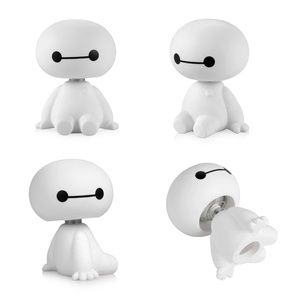 Plastic Baymax Robot Shaking Head Figure Car